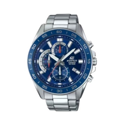 Casio Edifice EFV-550D-2AV Silver Stainless Steel Band Men Watch